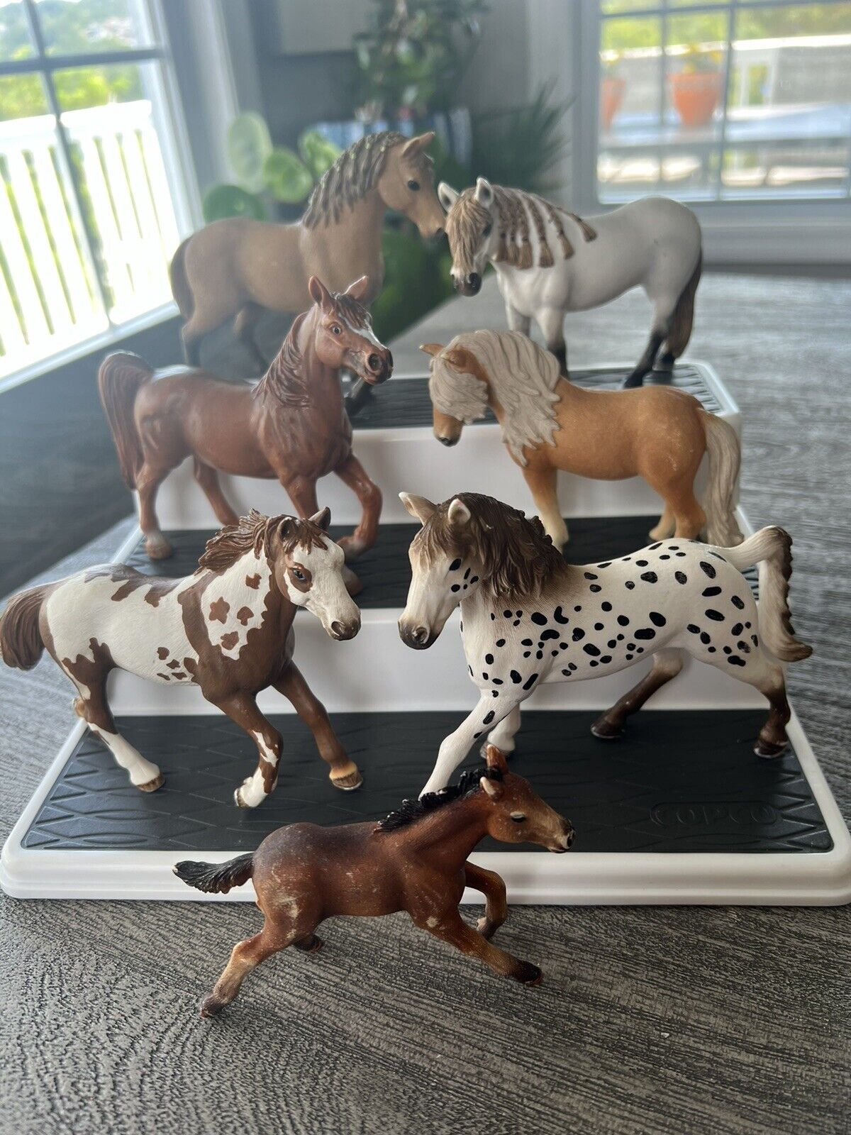 Schleich Horses Lot Of 7 ‘01 To ‘18 Some Retired Good To Excellent Condition