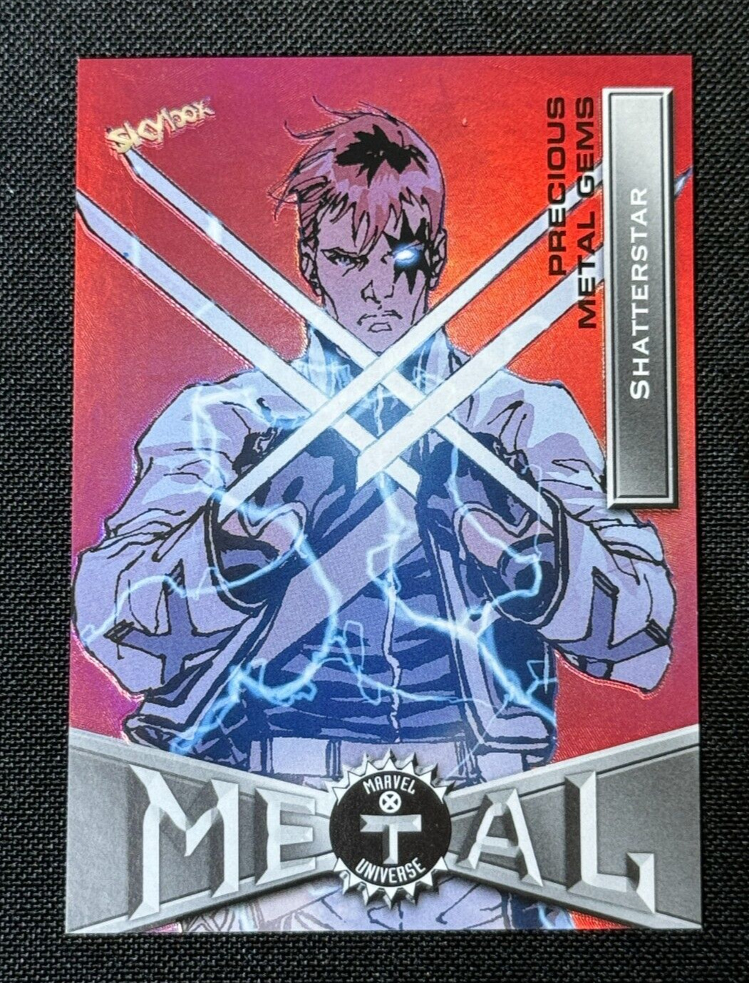 Shatterstar 2020 Upper Deck Marvel X-Men Metal Universe #58 PMG Red /100