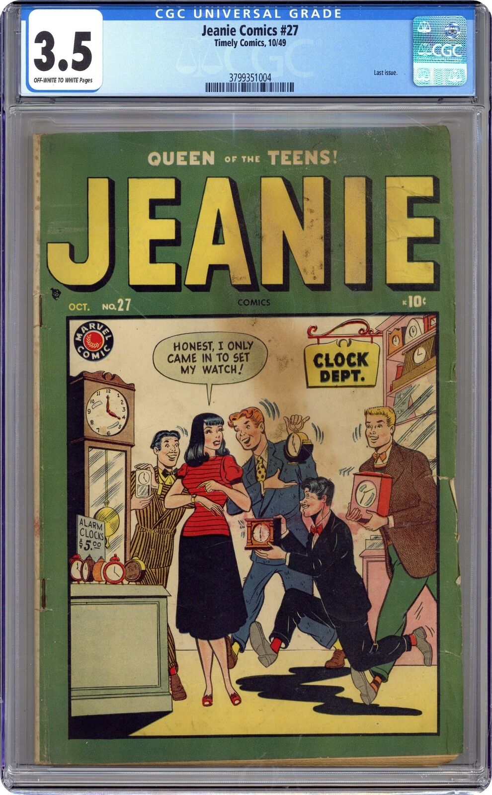 Jeanie Comics #27 CGC 3.5 1949 3799351004