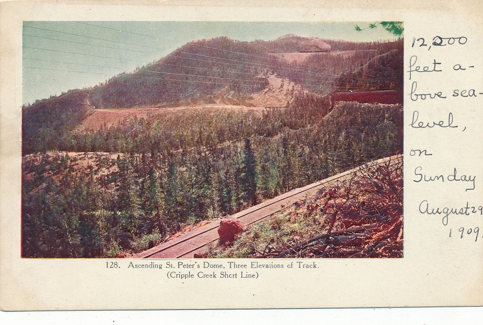 COLORADO CO-Ascending St. Peter\'s Dome Three Track Elevations Cripple Creek Line