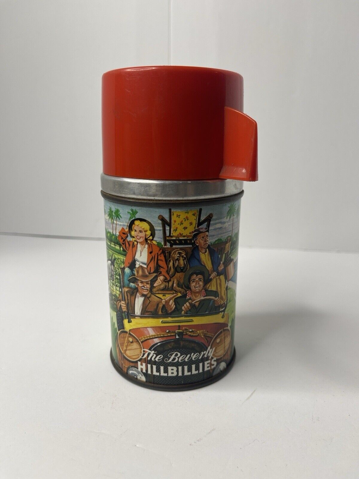 Beverly Hillbillies VINTAGE 1960's Aladdin Metal And Glass Thermos - Excellent