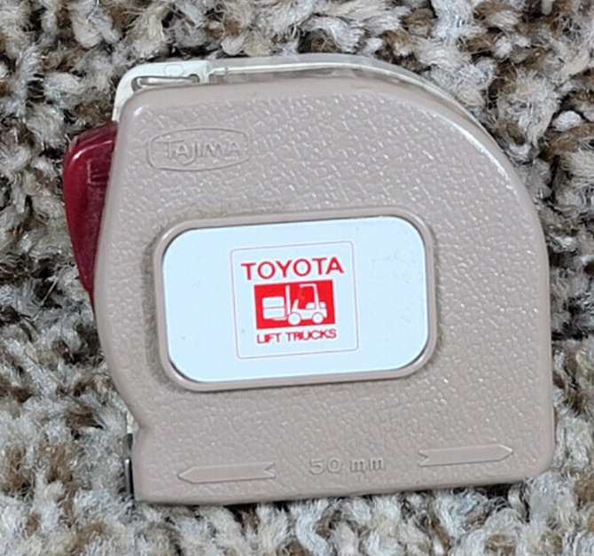 Vintage Toyota Lift Trucks Promotional 50 mm Tajima Industry Mini Tape Measure
