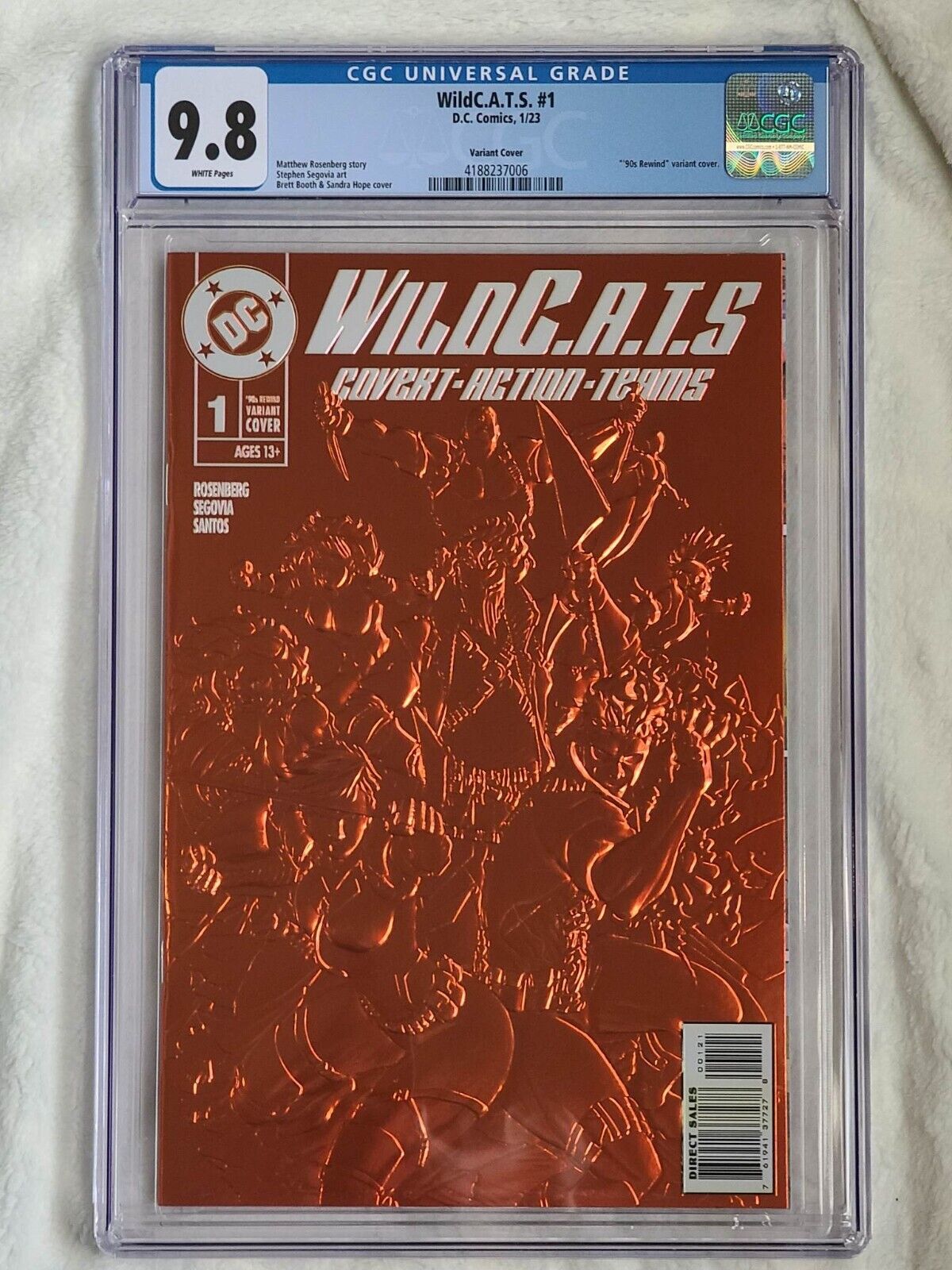 WILDC.A.T.S. #1 CGC 9.8 Red Foil 90's Rewind Variant DC Comics