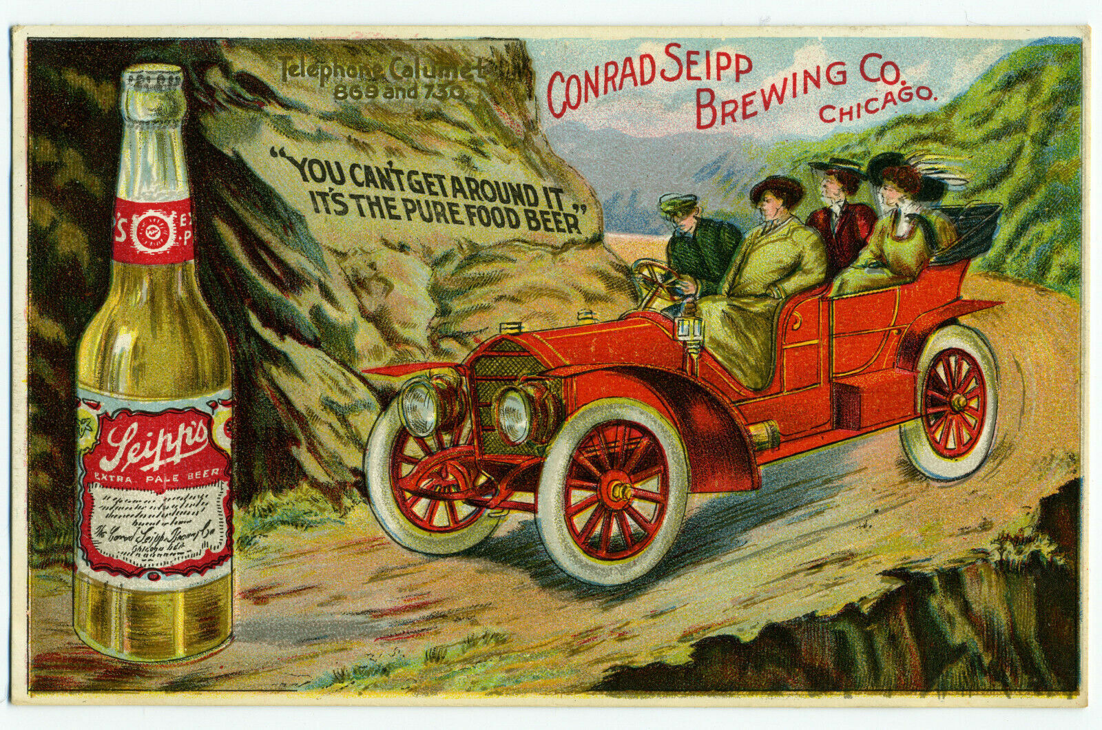 Rare Circa 1909 Conrad Seipp Brewing Co Chicago IL. Vintage Advertising Postcard