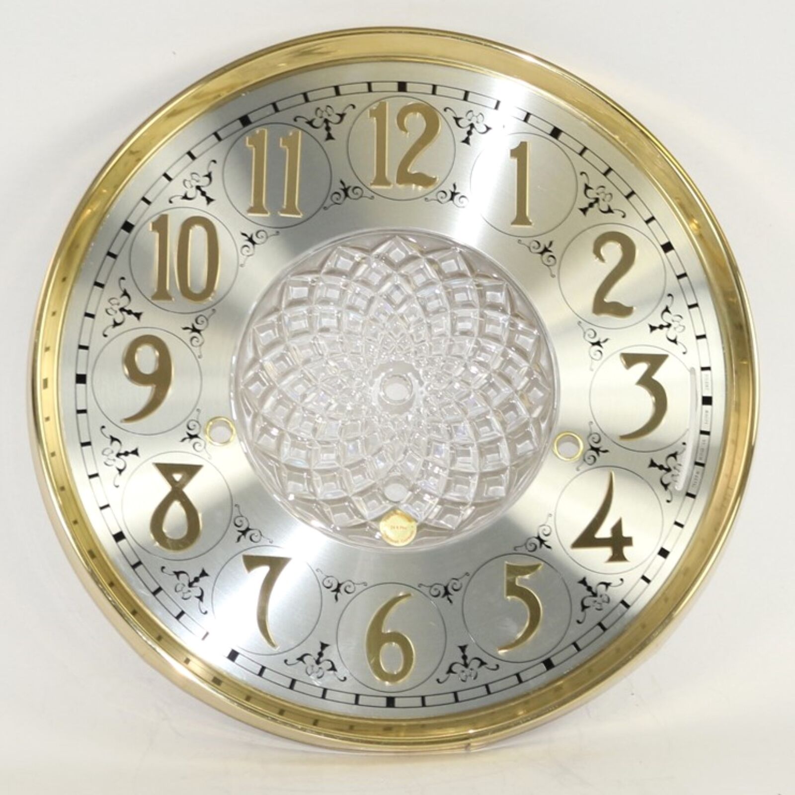 Hermle Crystal Center Clock Dial - Vintage German Grandfather Clock Dial - KK370