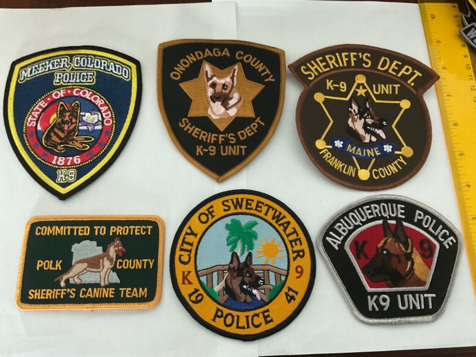 Police ,LawEnforcement collectors Patch Set all Special Units 6 pieces full size