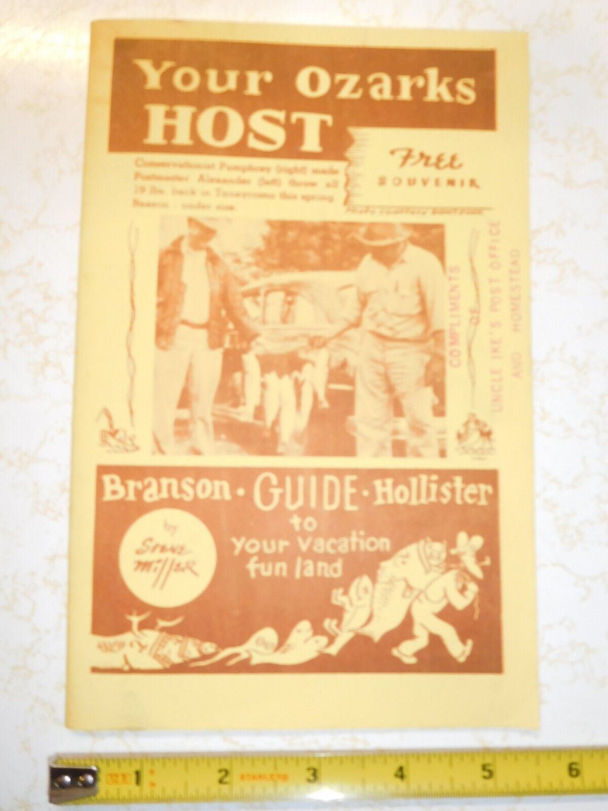 Rare Vintage circa 1930's Your Ozarks Host Comic Style Branson/Hollister Guide