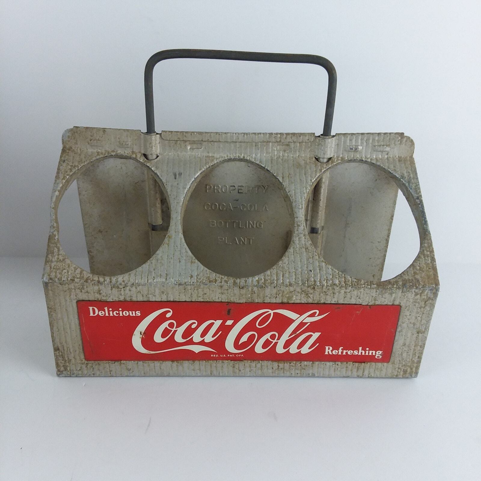 Vintage Coca-Cola Reynolds Aluminum Metal 6-Pack Bottle Carrier Coke