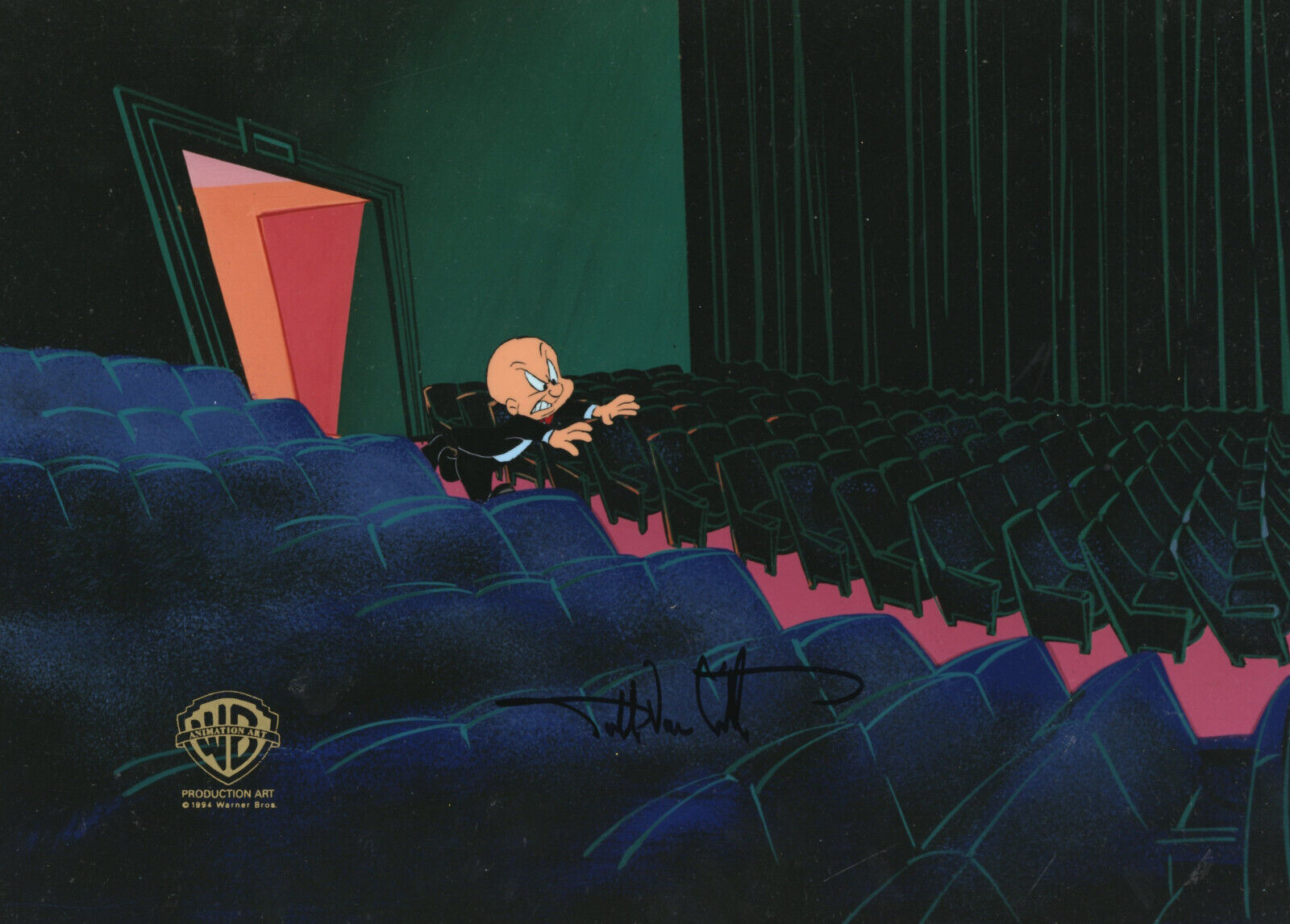 Looney Tunes-Original Cel-Elmer Fudd-Box Office Bunny-Signed Darrell Van Sitters
