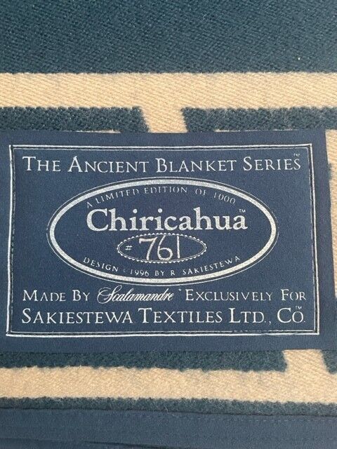 Sakiestewa Textiles Ltd The Ancient Blanket Series “Chiricahua” Wool Blanket