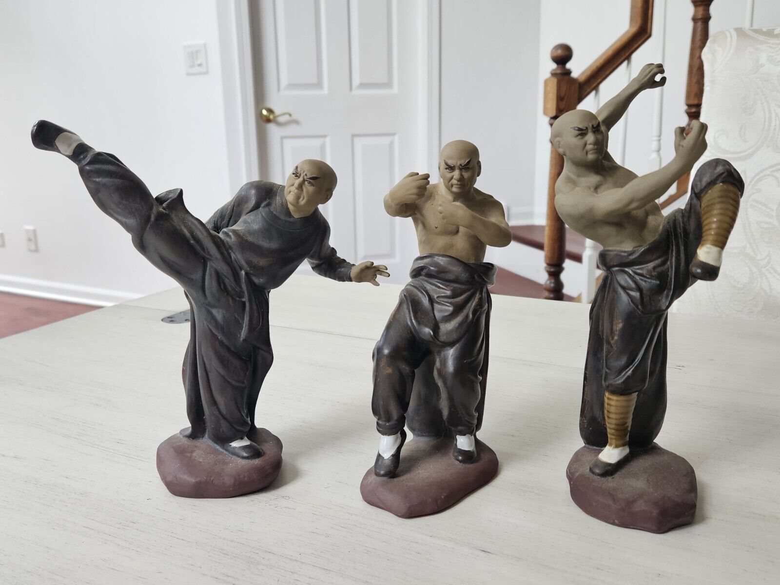 Vintage Mudman Kung Fu Master Figurines Set Of 3