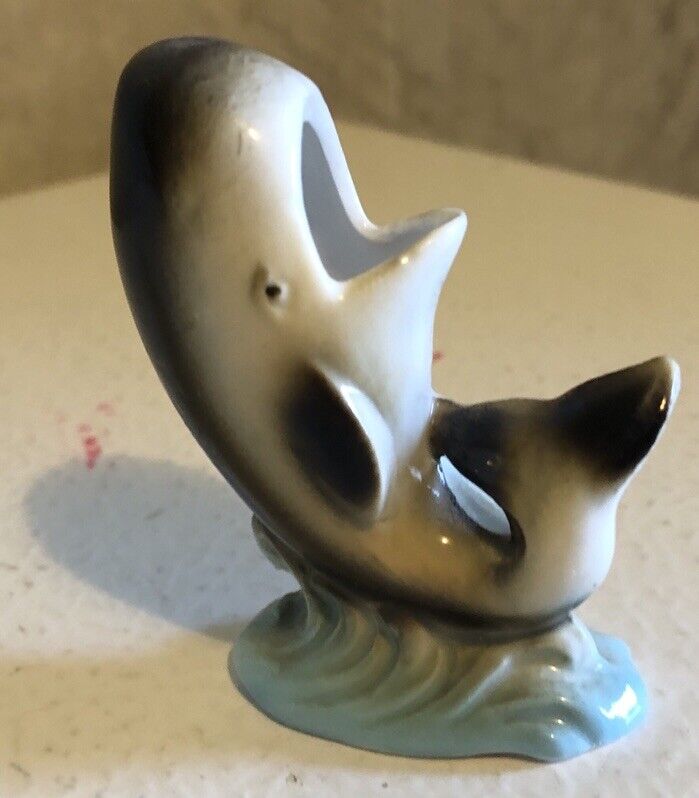 Vintage SEA WORLD Ceramic Whale Toothpick Holder