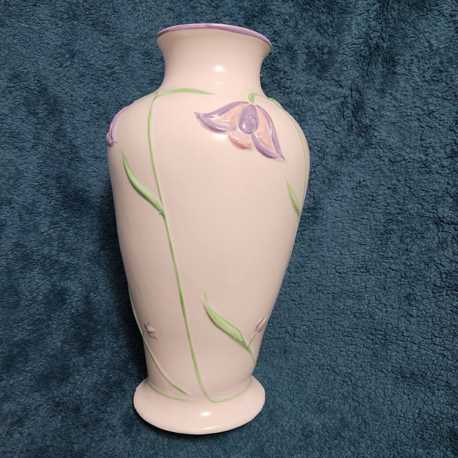 Exquisite Handcrafted Flower Porcelain Vase by Artisan Grebow