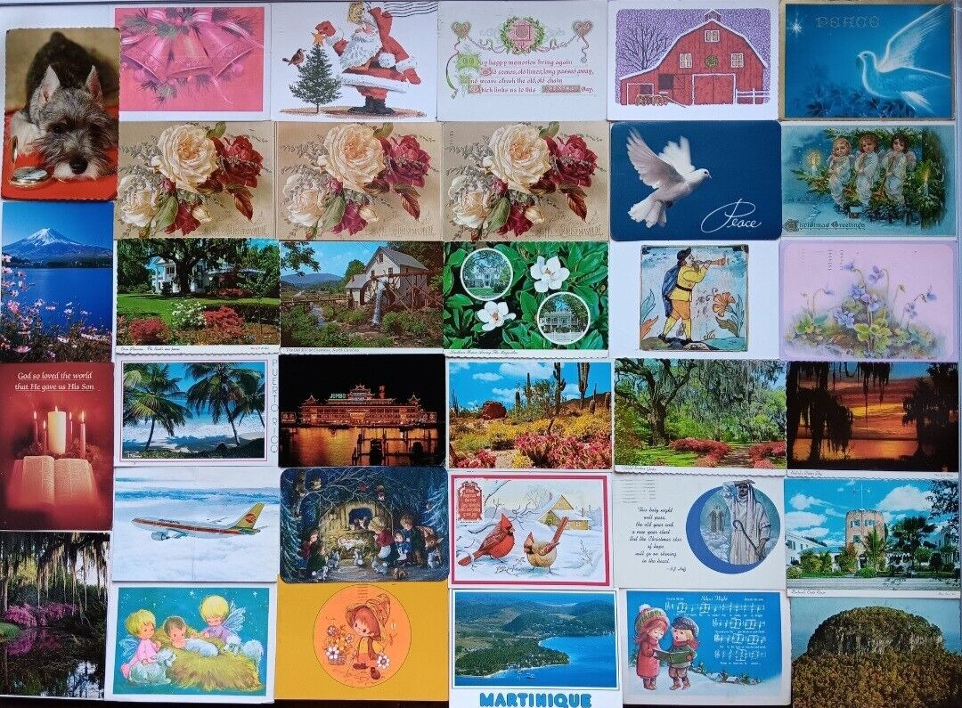 34 Vintage 1970s 1980s Greeting Postcards: Foreign / World, Christmas ++ Lot 99