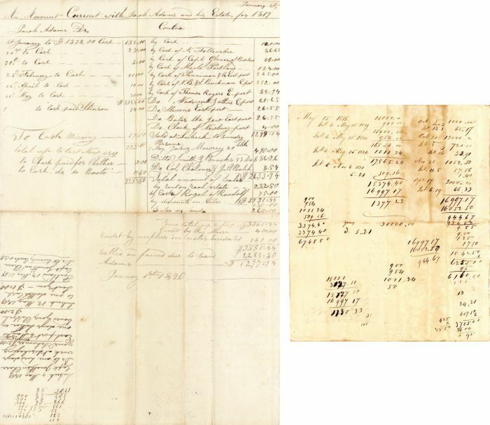 Accounting of Estate in 1819 - Americana - Americana