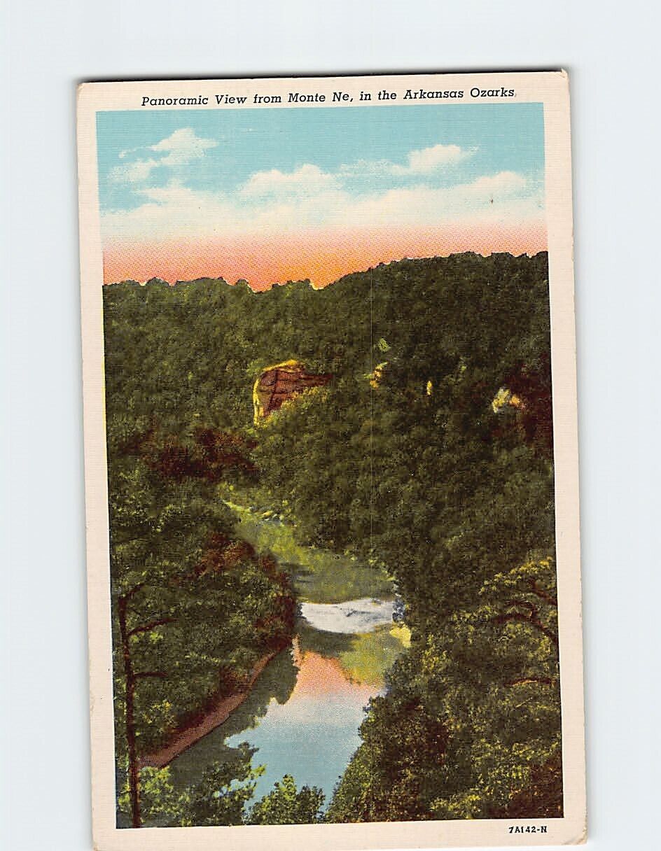 Postcard Panoramic View from Monte Ne, in the Arkansas Ozarks, Arkansas