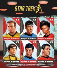 Antigua 2016 - Star Trek 50th Anniversary - Sheet of 6 Stamps Scott #3323 - MNH picture