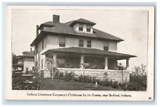 Indiana Limestone Company's Clubhouse Bedford Indiana IN Vintage Postcard picture