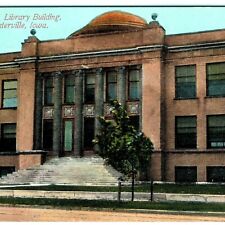 c1910s Centerville, IA Library Building Litho Photo Postcard Carkner Mystic A25 picture
