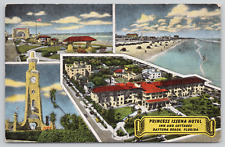 Daytona Beach Florida Princess Issena Linen Postcard picture