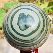 1155g Natural Green Chakra Zebra Jasper Ball Quartz Crystal Sphere Specimen picture