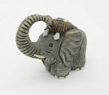 Decorative Asian Hand-Carved Elephant SIGNED 3