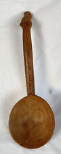 Vintage, Large hand carved wood giraffe-themed ladle,  Spoon 11