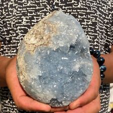 2.82LB Large Natural Blue Celestite Geode Quartz Crystal  Mineral Specimen picture