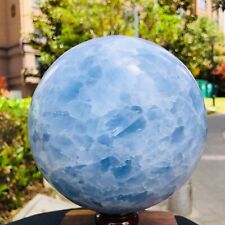 12.12LB Natural Beautiful Blue Crystal Sphere Quartz Crystal Ball Healing 1190 picture