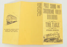 Puget Sound and Snoqualmie Valley Railroad Museum Vintage TimeTable Steam Power  picture