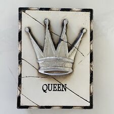 1990's Sid Dickens Memory Block Tile QUEEN Crown T-25 Retired Wall Art Stamped picture