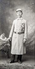Antique 1890s Michael Schivel ID'd Fireman Lebanon PA Photo Cabinet Card picture
