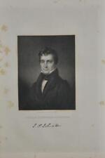 Antique Louisiana Senator Josiah S. Johnston 1834 Engraving Art Original picture