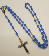 Pope John 1961 Blessed Pilgrimage Italian Blue Rosary Religious Vintage picture