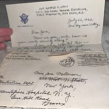 WWII Fort Monmouth Letterhead 3rd Signal Training Battalion Montefiore Hospital picture