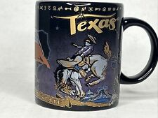 Texas Souvenir Coffee Mug Black  Vintage State Facts Flag Lone Star 8oz picture