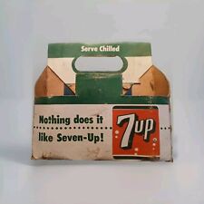 VINTAGE 7up It Likes You Cardboard Six Pack Soda Carrier Original~FREE SHIPPING picture