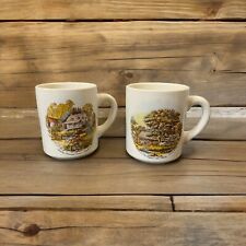 Vintage  Currier & Ives American Homestead Coffee Tea Mugs. Collector Kitchen picture