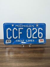 Vintage 1994 Michigan Great Lakes License Plate # CCF 026 picture