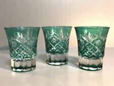 Sake Cup Edo Kiriko  Cold Sake Glass Set Of 3, Cup, Traditional Craft picture