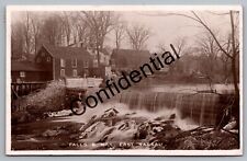 Real Photo Falls And Old Mill At East Nassau NY New York Rensselaer RP RPPC J91 picture