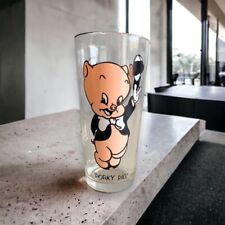 Vintage 1973 Looney Tunes Pepsi Glass Warner Brothers Porky Pig picture