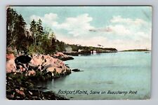 Rockport ME-Maine,  Beauchamp Point Waterfront, Vintage c1912 Souvenir Postcard picture