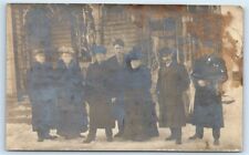 Postcard Winter Scene outside Residential Home of People 1909 RPPC G117 picture