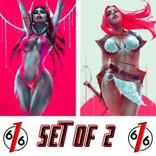 🔥🦇🗡️ VAMPIRELLA & RED SONJA IVAN TAO 616 Comics Virgin Variant Set LTD 500 picture