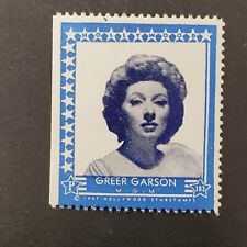 Greer Garson 1947 Hollywood Screen Movie Stars Stamp Card picture