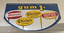 Vintage Metal Sign Gum 1c Chiclets Dentyne California Fruit Gum picture