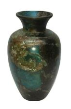 Vintage Bronze Vase Green Black Gold Verdigris Japan 6