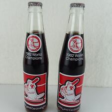 2 VINTAGE St. Louis Cardinals 1982 World Series Champions Coca-Cola Bottles picture