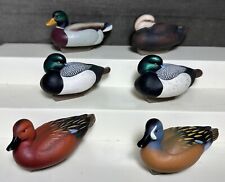 6 Jett Brunet Ducks Unlimited Duck Mini Decoy Collectible Signed 2000-2007 picture